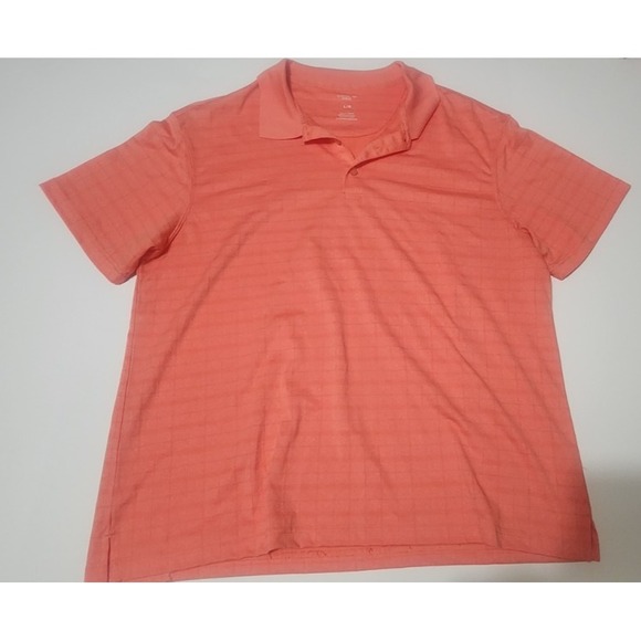 Cool 18 Pro Mens Short Sleeve Size Large Orange Collared - Picture 1 of 4